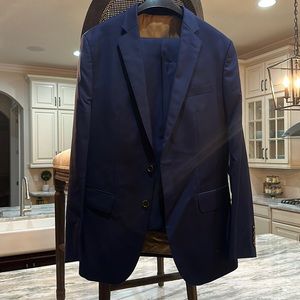 Designer 2 Piece Suit Dark Navy • Custom Designer Fully Lined • Jacket & Pant